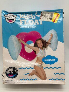 BigMouth Inc. Kiddo Winged Heart Pool Float For Ages 4+